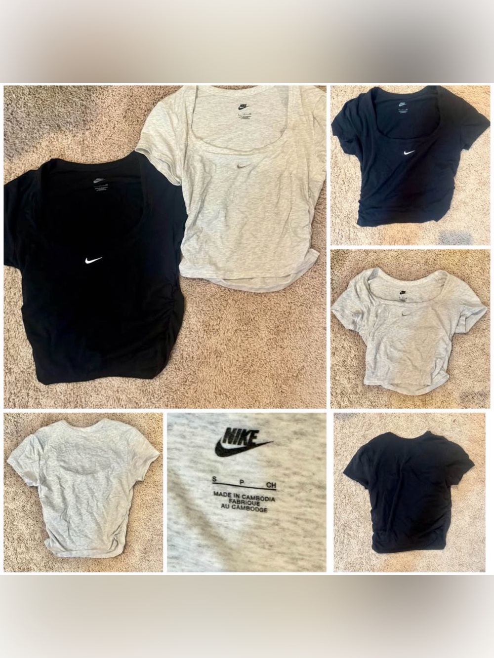 Nike Crop Tops + Seamless Gym Shorts Bundle | Women’s S/M Activewear Set